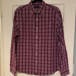 UNTUCKit Burgundy Plaid Button Down Shirt